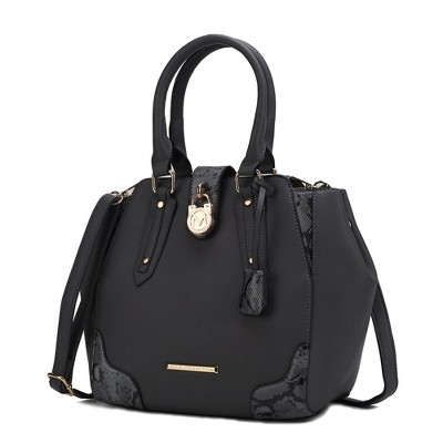 MKF Collection Lorena Snake embossed Vegan Leather Women’s Satchel Bag by Mia K