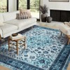 Washable Area Rug Vintage Foldable Thin Rug,Soft Low-Pile Non-Slip Stain Resistant Floor Indoor Outdoor Carpet - 3 of 4