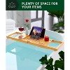 Attop Premium Foldable Bathtub Tray Caddy - Wood Bath Tray for Tub Expandable Bath Table Trays, Bathtub & Bathroom Accessories - 3 of 4