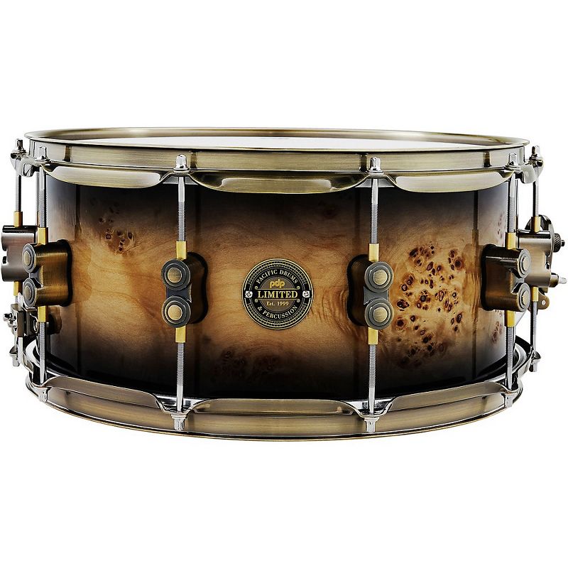 PDP by DW Limited-Edition Mapa Burl 4-Piece Shell Pack With Antique Bronze Hardware Black Burst, 2 of 7