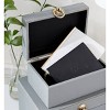 Set of 2 Faux Shagreen Wood Box with Metal Ring Fixtures - Olivia & May - image 2 of 4