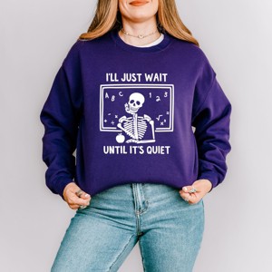 Simply Sage Market Wait Until It's Quiet Apple Sweatshirt - 1 of 4