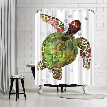 Americanflat 71 X 74 Shower Curtain, Baby Sea Turtles 3 By Suren  Nersisyan : Target