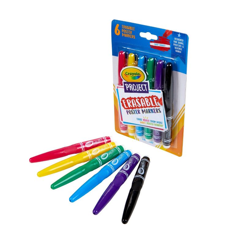Crayola 6ct Project Erasable Poster Markers, 3 of 8