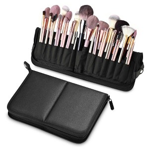 Byootique Makeup Brush Bag Foldable Holder Organizer Portable Travel Artist Case BLACK - 1 of 4