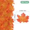 Unique Bargains Home Durable Fall-themed Silk Fabric Faux Autumn Artificial Maple Leaves 200 Pcs - 3 of 4