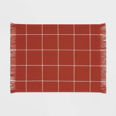 Cotton Plaid Placemat with Fringe - Threshold™