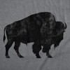 Mens Buffalo Silhouette T Shirt Cool Animal Tee with Standing Buffalo Print for Guys - Crazy Dog Men's T Shirt - 2 of 4