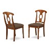 Kitchen Dining Set 5 Piece - Round Table & Chairs - Small Space Dinette Set - Saddle Brown Finish - 4 of 4