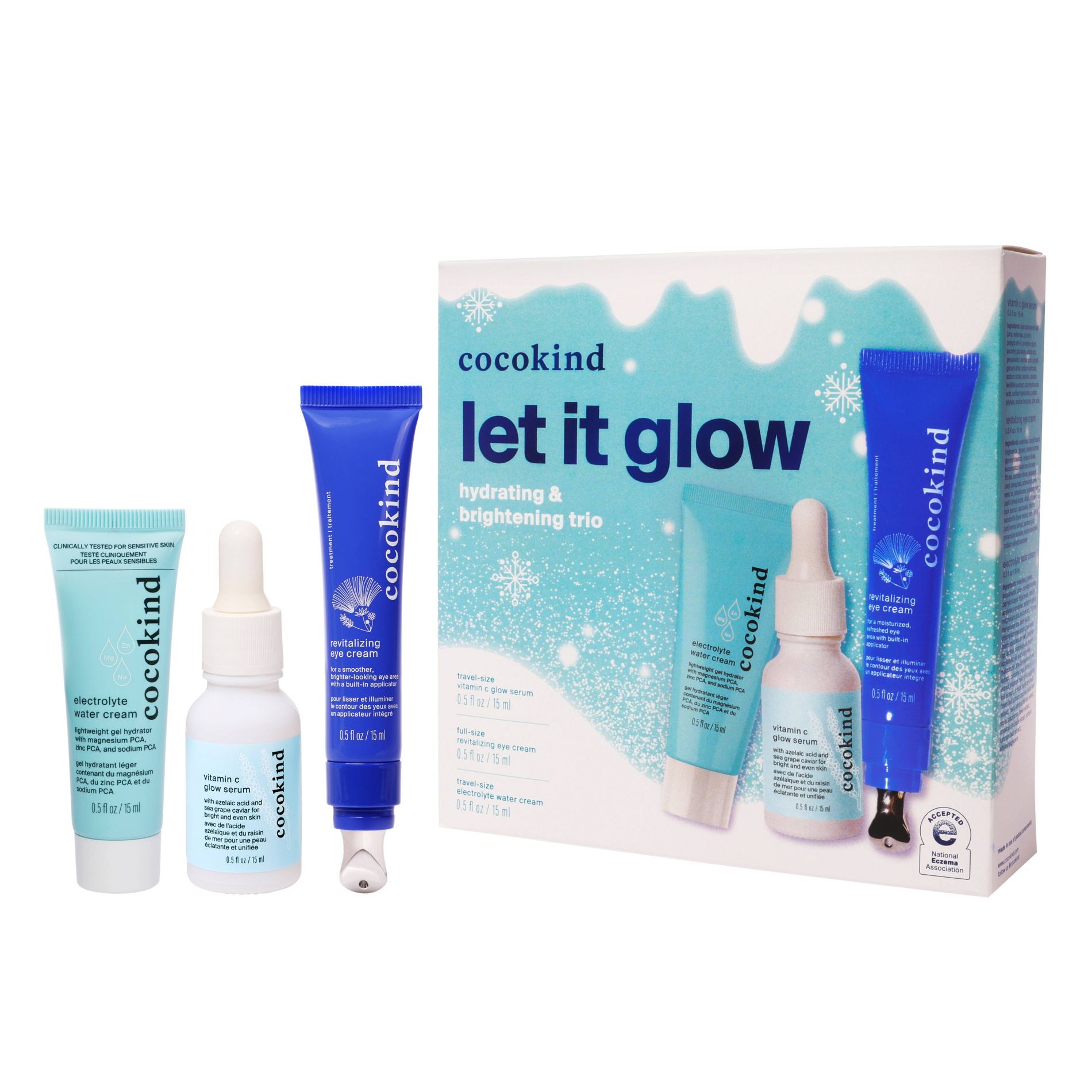 cocokind Glow on the Go Skincare Gift Set - 3ct