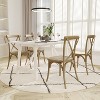 Emma and Oliver Set of 2 Weather-Resistant Wood Look Resin Cross Back Chairs for Indoor/Outdoor Use - 2 of 4