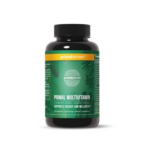 Primal Harvest Multivitamin 1 Pack: Vitamins A, C, D, E, B12, B6, Biotin & Zinc Supplements for Men's & Women's Health (30ct) - 1 of 4