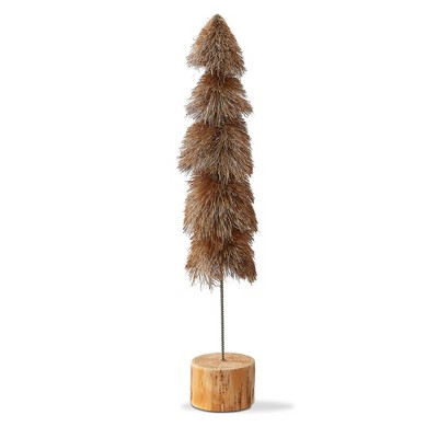 tagltd Sisal Christmas Tree Decorations for Tabletop or Mantel Large Taupe 18 inch
