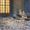 Angel Sar LED Christmas Reindeer & Sleigh Decoration, 35 Warm White Lights Steel Frame Yard Art, IP44 Waterproof for Indoor/Outdoor Holiday Decor - 4 of 4