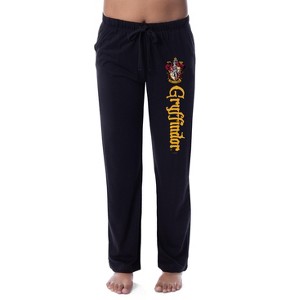 Harry Potter Men's Hogwarts Castle School House Crest Pajama Pants - 5 Styles - 1 of 3