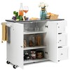 Costway Kitchen Island 2-Door Storage Cabinet Stainless Steel Top w/ Drawers - 2 of 4