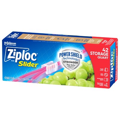 Ziploc Slider Storage Quart Bags