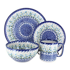 Blue Rose Polish Pottery Vena Dinnerware (4 PC) - 1 of 1
