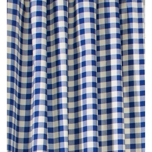 Thermalogic Insulated Check Tab Top Curtains 40 W X 15 L Blue