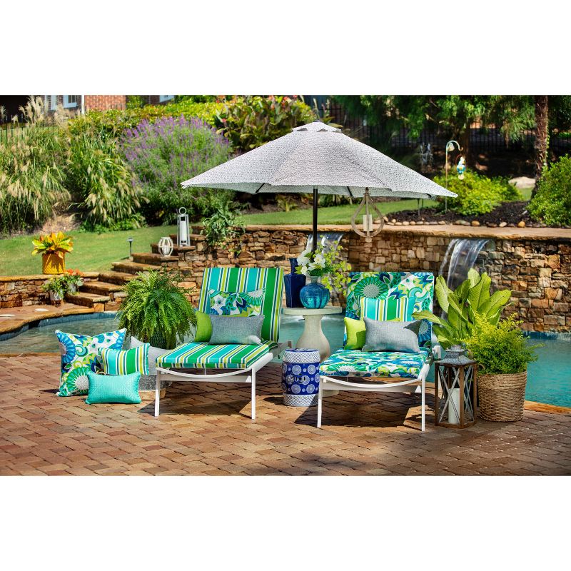 Aruba Stripe Chaise Lounge Outdoor Cushion - Pillow Perfect, 5 of 8