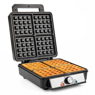 Belgian Waffle Maker 4 Slice 1200W with Adjustable Browning Control and ...