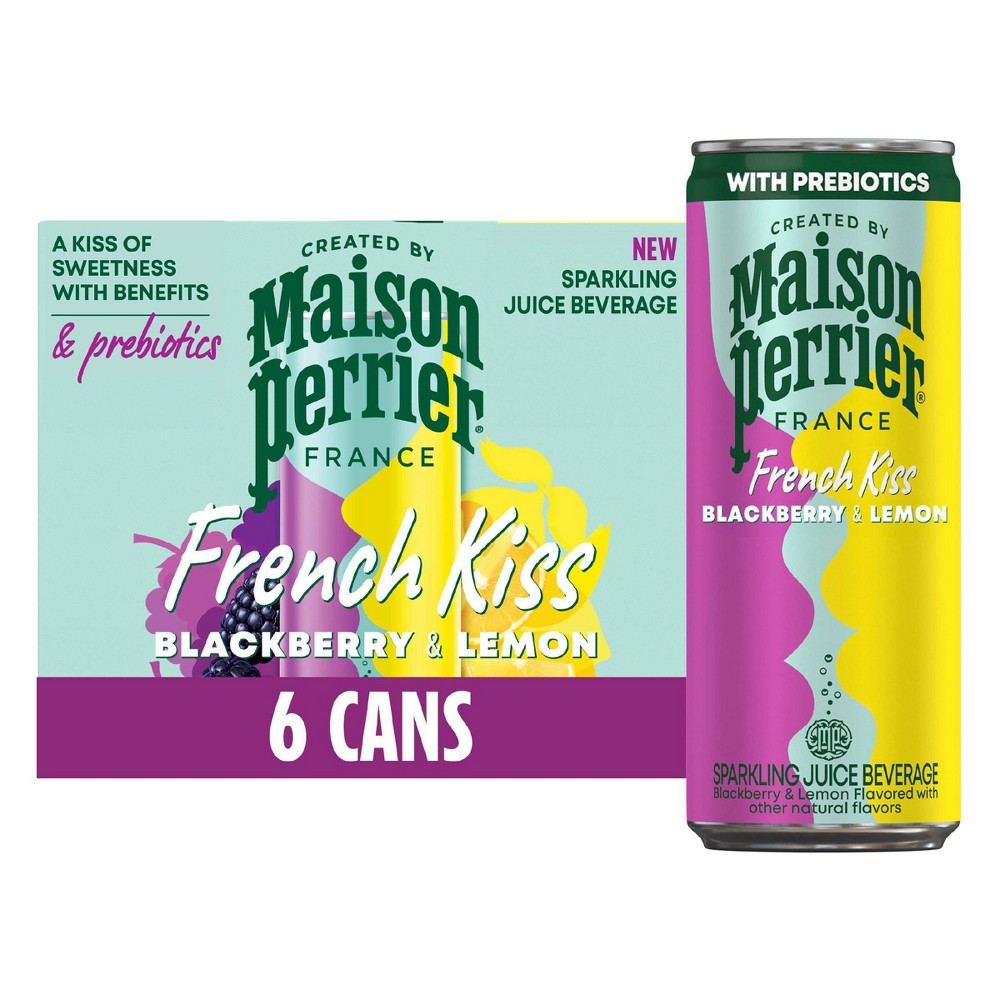 Maison Perrier French Kiss Blackberry and Lemon Flavored Sparkling Water with Real Fruit Juice - 6pk/11.15 fl oz​