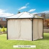 Resenkos Gazebo Pergola Privacy Panels,9.84' x 13.1' Gazebo Sidewall Set with Hooks/C-Rings, Light Gray - 3 of 4