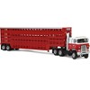 International TranStar COE and 45' Wilson Vintage Livestock Trailer Red and White 1/64 made by DCP/First Gear - 4 of 4