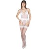 Memoi Women's White Bette Swiss Dot Thong-Style Bodysuit - 2 of 4