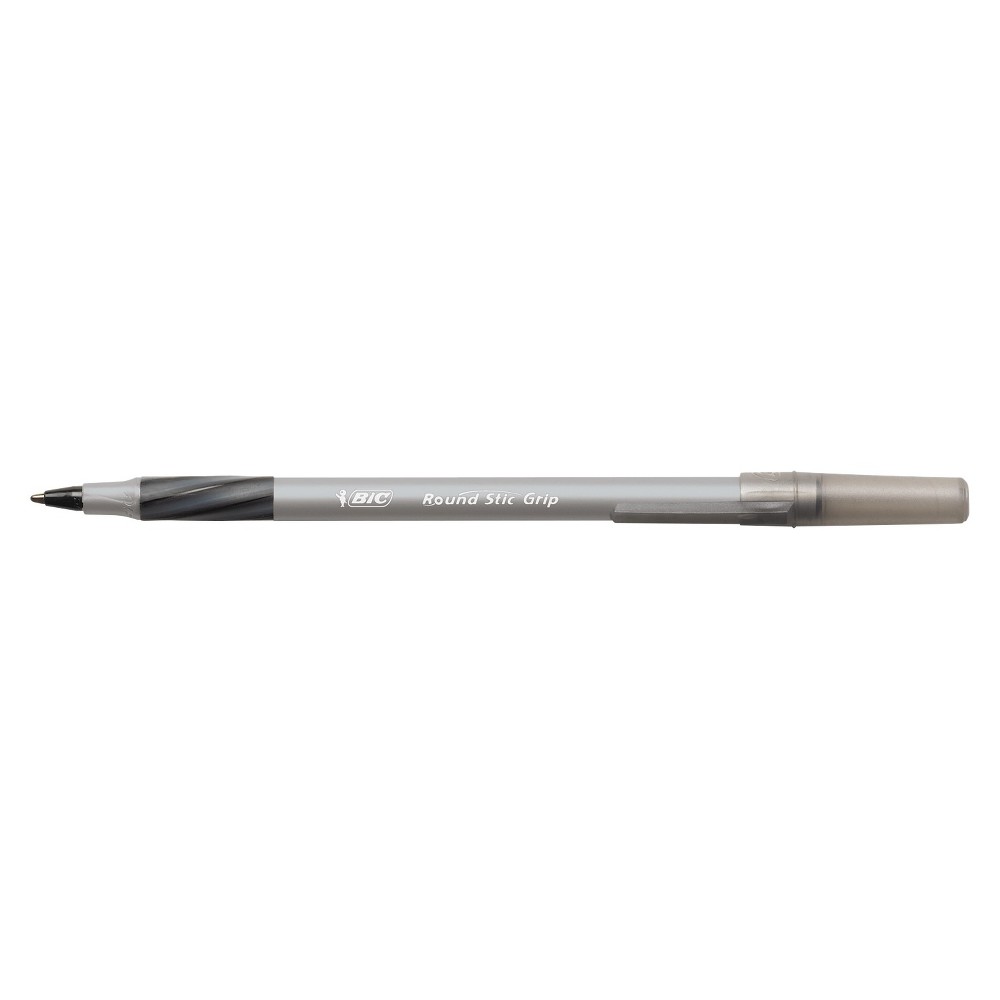 UPC 070330139022 product image for BIC Round Stic Grip Xtra Comfort Ballpoint Pen, Black Ink, Fine, Dozen | upcitemdb.com