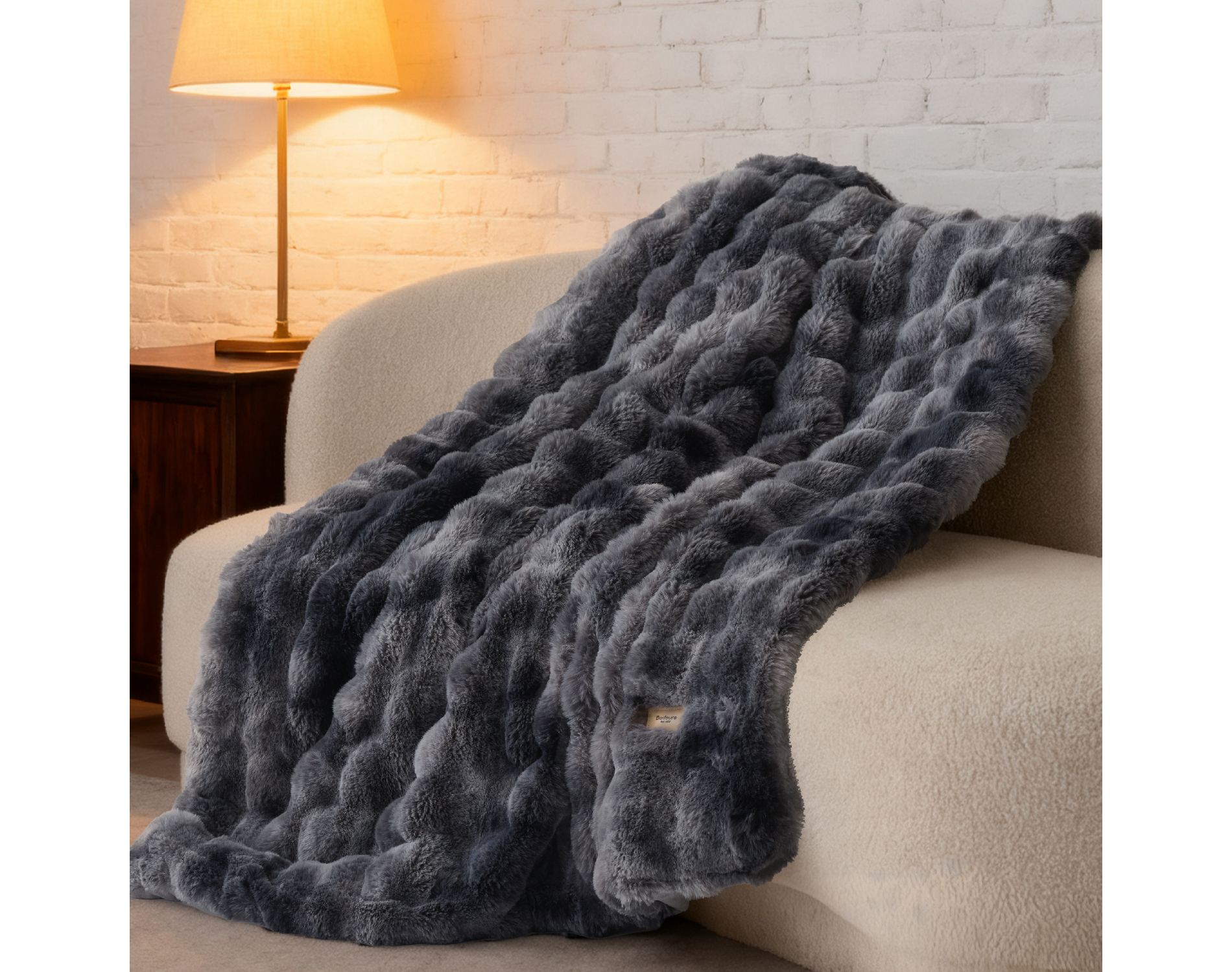 Bedsure GentleSoft Fluffy Fuzzy Blanket - Soft Cozy Fleece Faux Fur for Couch, Minky Velvet Bed Cover, Thick Warm Plush Shaggy, Room Decor