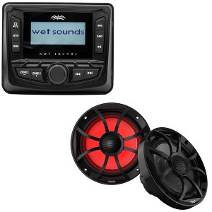 Wet Sounds WS-MC-5 Stereo, 3", 2.7" LCD, w/ RECON 6-BG-RGB 6.5" LED Speakers - 1 of 4
