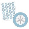 Big Dot of Happiness Winter Wonderland - Snowflake Holiday Party and Winter Wedding Circle Sticker Labels - 24 Count - 2 of 4