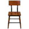 Flash Furniture 2 Pack Rustic Antique Walnut Industrial Wood Dining Chair - 3 of 4