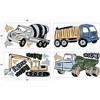 Sweet Jojo Designs Boy Wall Decal Stickers Art Nursery Décor Construction Truck Green Blue and Grey 4pc - 3 of 3