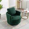 GDFStudio Bertha Swivel Boucle Upholstered 32" Wood and Steel Chair - 3 of 4