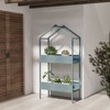 GRANDPATIO Outdoor Steel Planter Stand With Large Storage - 2 of 4