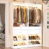 Aheaplus Freestanding Closet Organizer with Drawers and Shoe Rack, Walk-In Closet System with Hanging Rods - 2 of 3