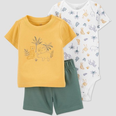 Image of Baby Boys' Safari Top & Bottom Set - Just One You® made by carter's Yellow Newborn