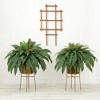Nearly Natural 32-in Artificial Boston Fern Plant with Metal Planter with Stand DIY KIT (Set of 2) - 3 of 4