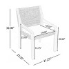 Outdoor Dining Chair Set of 2 with Cushion, Acacia Wood Patio Arm Chairs for Garden or Balcony,Modern Wicker Dining Chair Set-Cuddlewood - 4 of 4