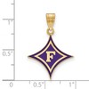 Black Bow Jewelry 14k Yellow Gold Plated Sterling Silver Furman Paladins NCAA Large Pendant - 2 of 3