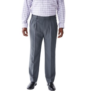 KingSize Men's Big & Tall Easy Movement Pleat-Front Expandable Dress Pants - 1 of 4
