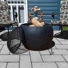 Pure Garden 24" Magnesium Oxide Round Outdoor Fire Pit Set Black: Includes Poker, Cover, 4200 BTU Output - 2 of 4