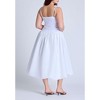 ELOQUII Women's Plus Size Bubble Skirt Midi Dress - 3 of 4