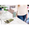 Elanze Designs 20 oz Stainless Steel On the Go Insulated Travel Tumbler With Push Top Lid, Forest Green Cheetah Leopard Print White - 4 of 4