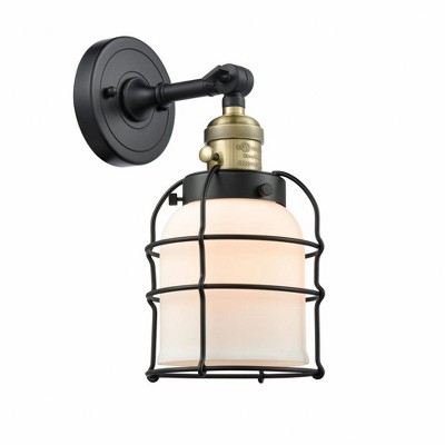 Bell Cage - 1 Light Wall Sconce In Traditional Style-12 Inches Tall and 6 Inches Wide