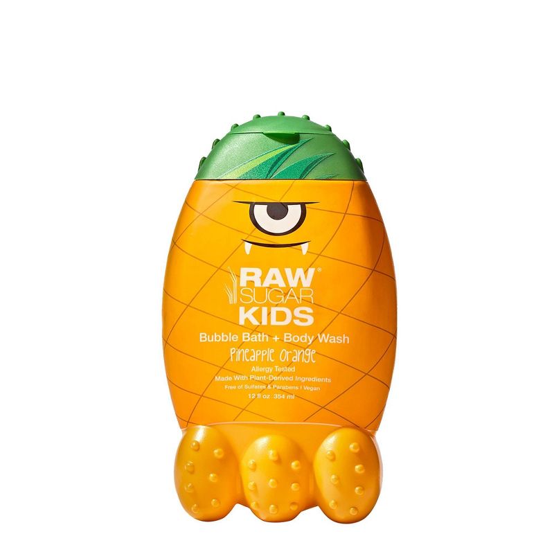 Raw Sugar Kids Bubble Bath + Body Wash Pineapple Orange - 12 fl oz, 1 of 13