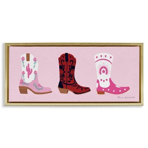 Stupell Industries Various Cowgirl Boots Floating Frame Canvas Art - 1 of 4