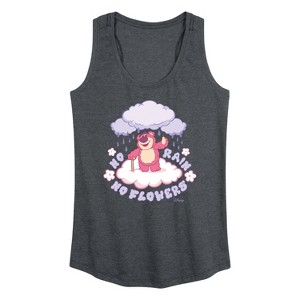 Women's - Disney - Lotso No Rain No Flowers Graphic Racerback Tank - 1 of 4